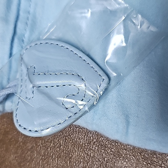 EW VINTAGE Juicy Couture Baby Blue Drawstring Dust Bags with Leather Hearts - Picture 5 of 6